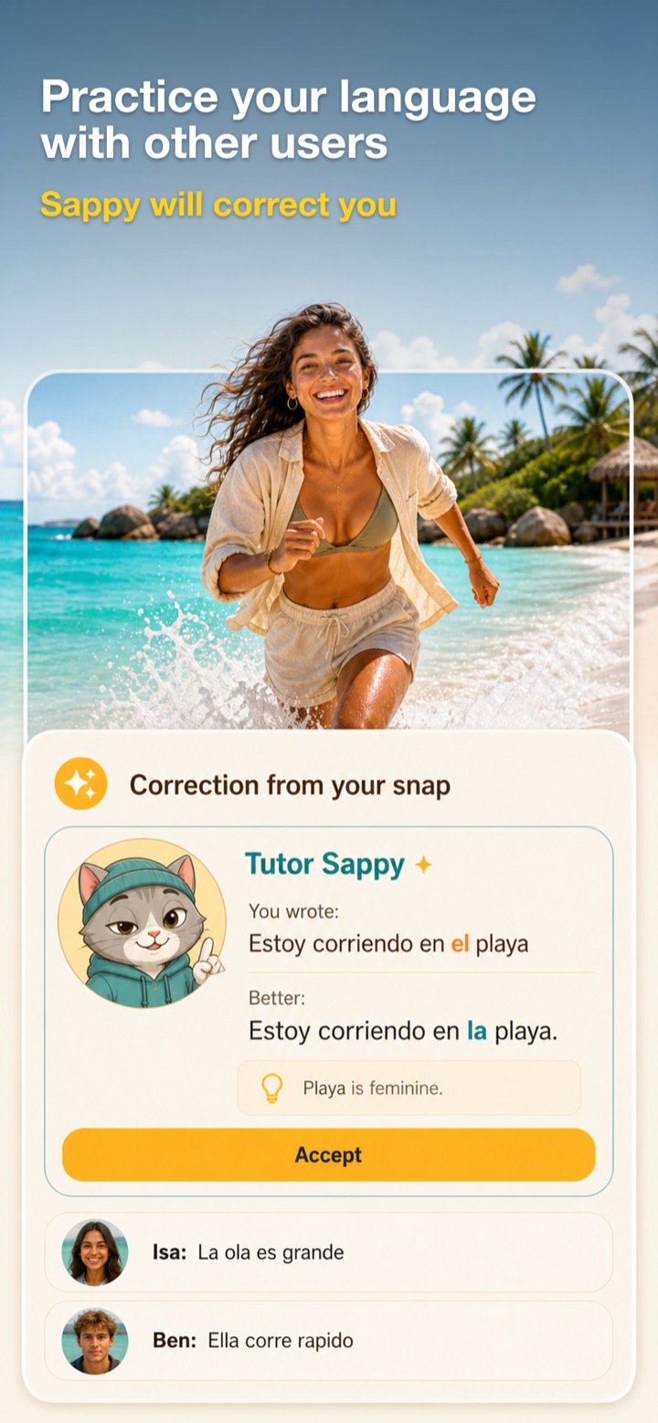 Sap Sap App Store screenshot about learning through photos